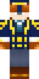 an airship captain in a navy coat with copper gadgets