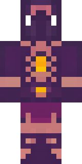 a nether hunter in crimson hide with glowing gold trim