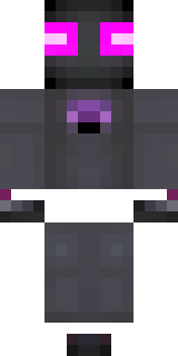 an enderman-inspired figure, tall and black with purple eyes