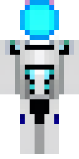 a chrome android with glowing blue eyes and exposed joints
