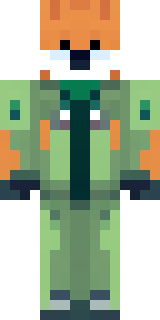 an anthropomorphic fox in a green explorer jacket