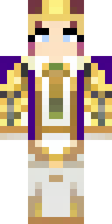 a young king in an ermine-trimmed purple cloak and gold crown