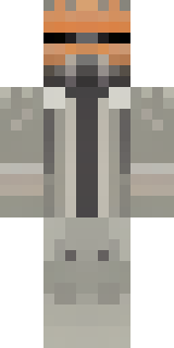 a battle-worn pilot in orange plating with scorch marks