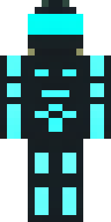 a neon cyber-ninja in dark bodysuit with teal light trim