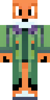 an anthropomorphic fox in a green explorer jacket