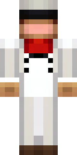 a cheerful chef in a white coat and tall hat with a wooden spoon