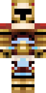a gladiator in bronze arm guards and a red-plumed helmet