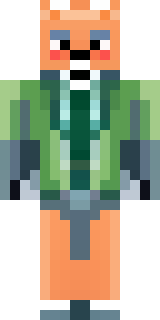 an anthropomorphic fox in a green explorer jacket