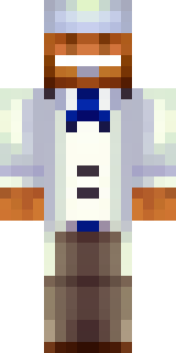 a cheerful chef in a white coat and tall hat with a wooden spoon
