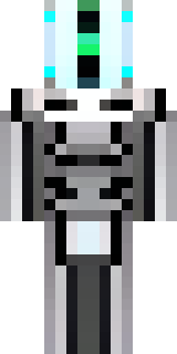 a chrome android with glowing blue eyes and exposed joints