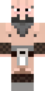 a viking warrior in fur and iron with a braided beard
