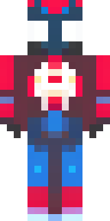 a masked hero in a sleek red and blue suit with a chest emblem