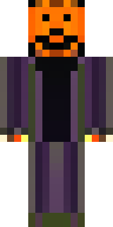 a Halloween pumpkin-headed figure in a dark cloak