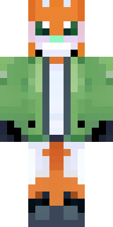 an anthropomorphic fox in a green explorer jacket