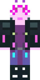 a cyberpunk mercenary in a black jacket with neon-pink circuitry
