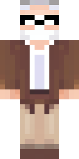 a friendly villager librarian in brown robes with glasses