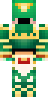 a jade samurai in green and gold ceremonial armor