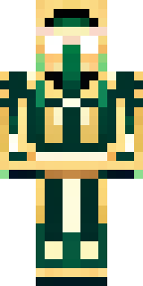 a jade samurai in green and gold ceremonial armor