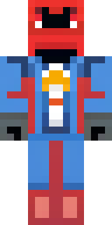 a masked hero in a sleek red and blue suit with a chest emblem