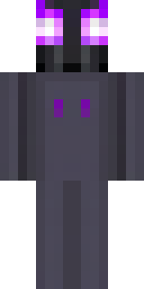 an enderman-inspired figure, tall and black with purple eyes