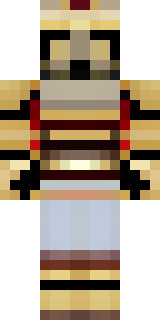 a gladiator in bronze arm guards and a red-plumed helmet