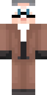 a friendly villager librarian in brown robes with glasses