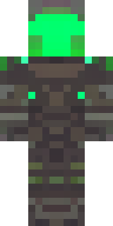 a fallen knight in blackened rusted armor with green glowing cracks