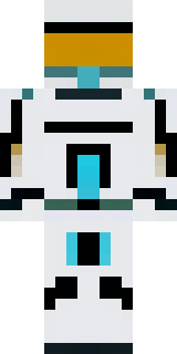 a mecha pilot in a white flight suit with a segmented helmet