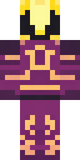 a nether hunter in crimson hide with glowing gold trim