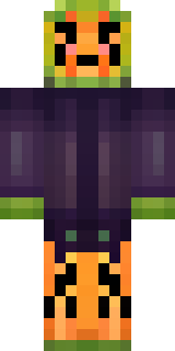 a Halloween pumpkin-headed figure in a dark cloak