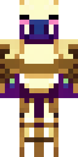 a piglin brute in gold armor with a snout and tusks