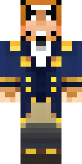 an airship captain in a navy coat with copper gadgets