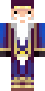 an old wizard in a starry midnight-blue robe and pointed hat