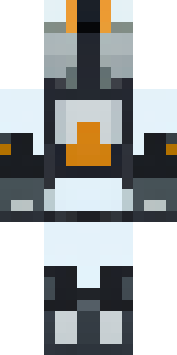 a mecha pilot in a white flight suit with a segmented helmet