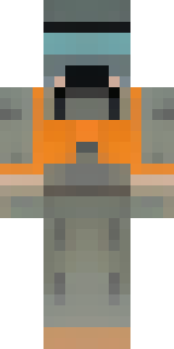 a battle-worn pilot in orange plating with scorch marks