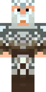 a frost viking in white furs and a horned helm