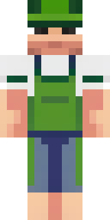 a farmer villager in a straw hat with a green apron
