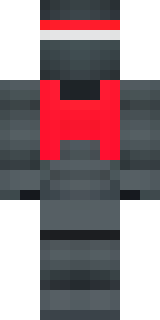 a shadow ninja in matte black with a red scarf