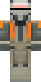 a battle-worn pilot in orange plating with scorch marks