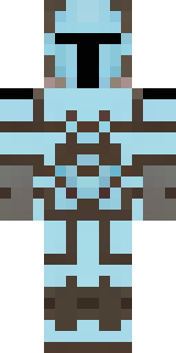 a frost knight in ice-blue armor rimed with snow