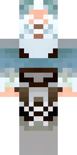 a frost viking in white furs and a horned helm