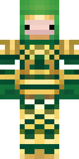 a jade samurai in green and gold ceremonial armor