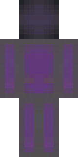 an enderman-inspired figure, tall and black with purple eyes