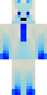 a snow fox spirit in white fur with blue markings