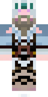 a frost viking in white furs and a horned helm