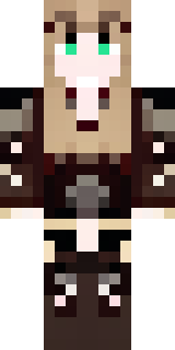 a shieldmaiden in leather armor with war paint