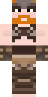 a viking warrior in fur and iron with a braided beard
