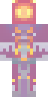 a nether hunter in crimson hide with glowing gold trim