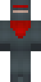 a shadow ninja in matte black with a red scarf