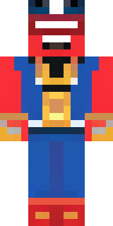 a masked hero in a sleek red and blue suit with a chest emblem